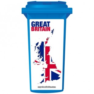 Map Of Great Britain Wheelie Bin Sticker Panel